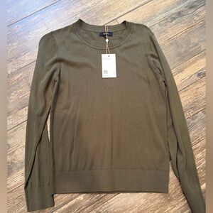 Dark green Cotten / Cashmere Sweater Quince